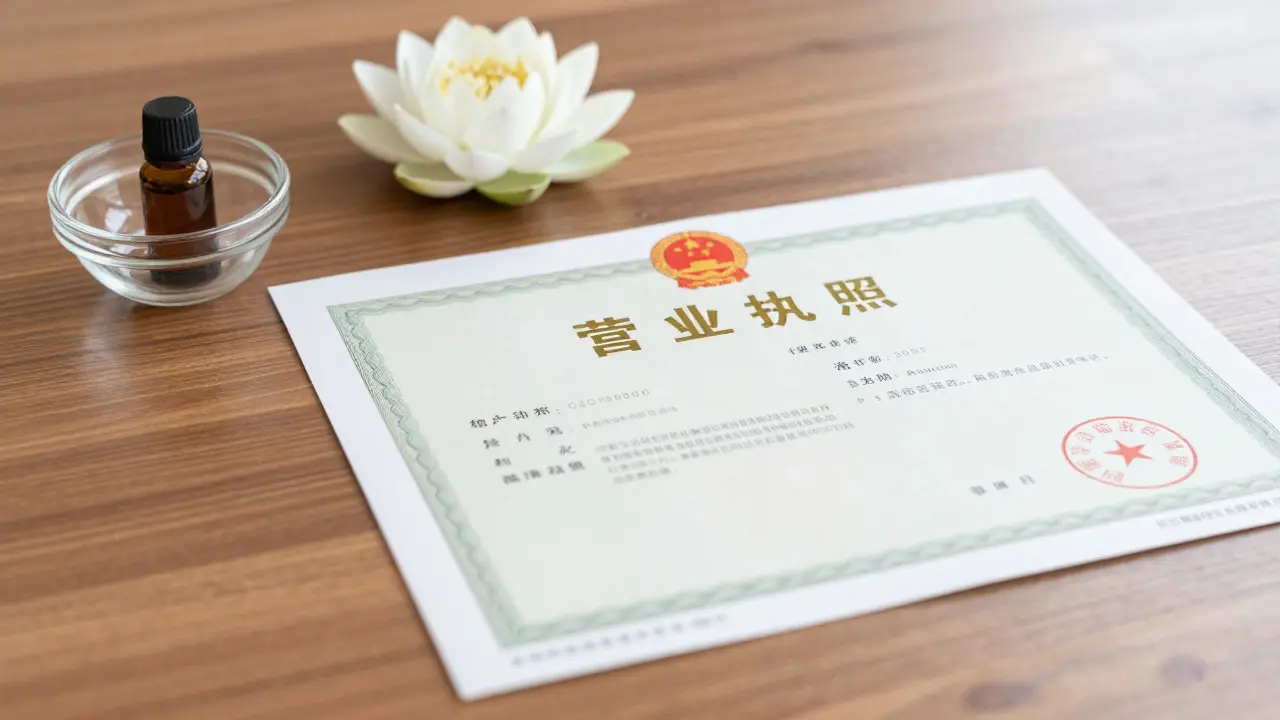 Akreditovaný certifikát a živnostenské oprávnění s esenciálními oleji.