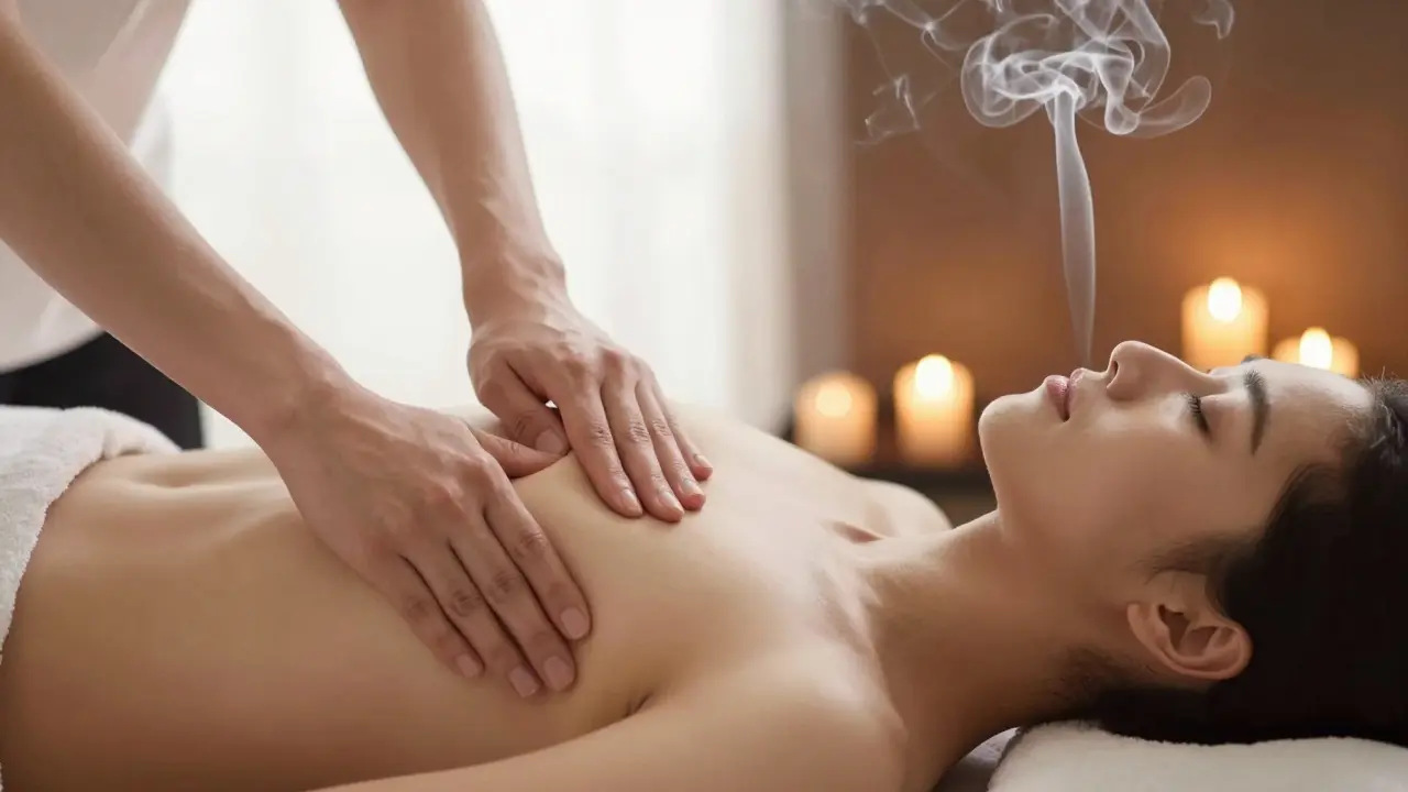 Srovnání fyzického uvolnění svalů a duchovního klidu.